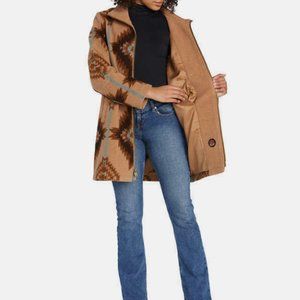 NEW Pendleton Women's Mid Length Wool Walker Jacket Tan L, XL